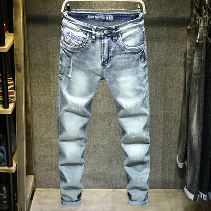 Robbie – Hellblaue Ripped Jeans für Herren