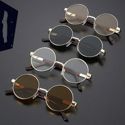 Rod – Runde Vintage-Brille mit Spiegelgläsern