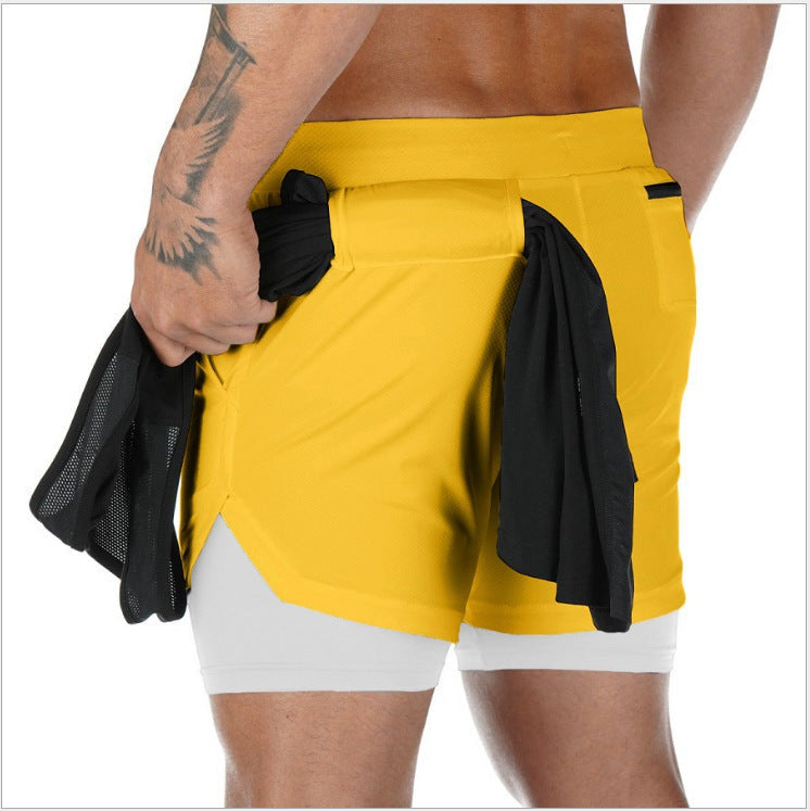 Steven – Sommer Laufshorts für Herren 2 in 1 Sport Shorts