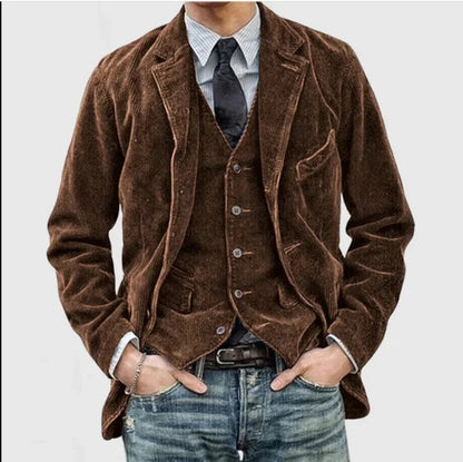 Stewart – Corduroy Jacke Winter Einfarbiger Lässiger Blazer Mode Warmer Herrenmantel