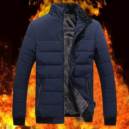 Charles – Baumwoll-Winterjacke im koreanischen Stil mit Fleece-Futter für Herren