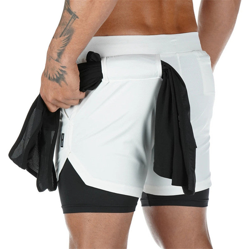 Steven – Sommer Laufshorts für Herren 2 in 1 Sport Shorts