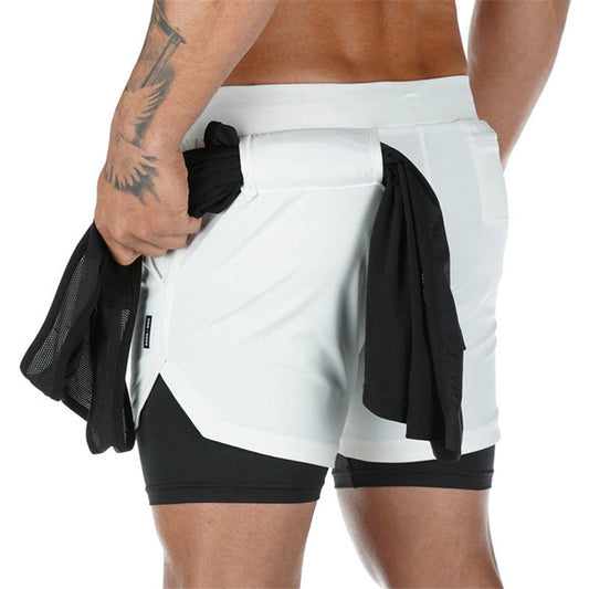 Steven – Sommer Laufshorts für Herren 2 in 1 Sport Shorts