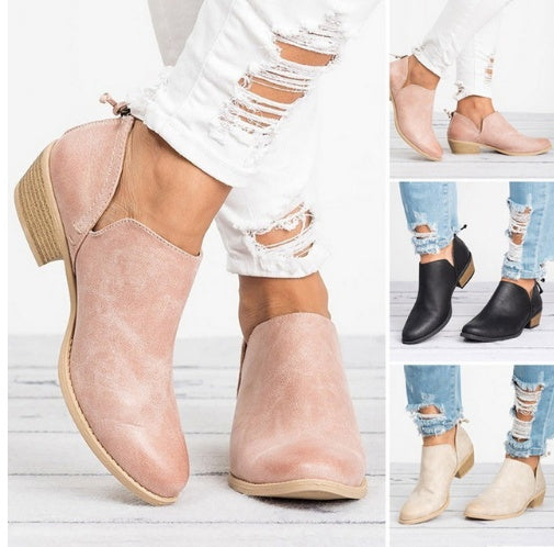 Sandra – Retro Hochhackige Ankle Boots für Damen