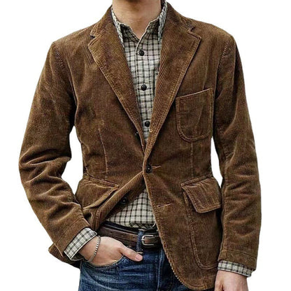 Stewart – Corduroy Jacke Winter Einfarbiger Lässiger Blazer Mode Warmer Herrenmantel