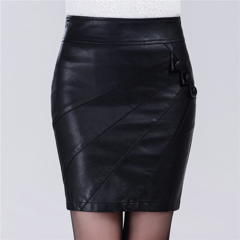 Lydia – Sexy Slim High Waist Rock aus veganem Leder