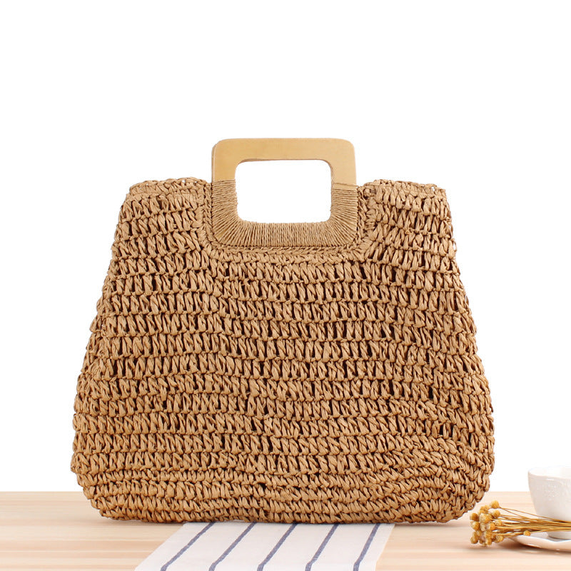 Sandra – Handgefertigte Rattan Strandtasche für Damen