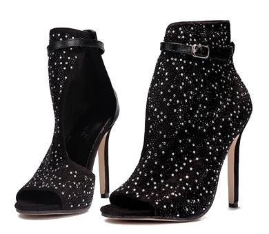 Ann – Funkelnde Absatzschuhe mit Strass