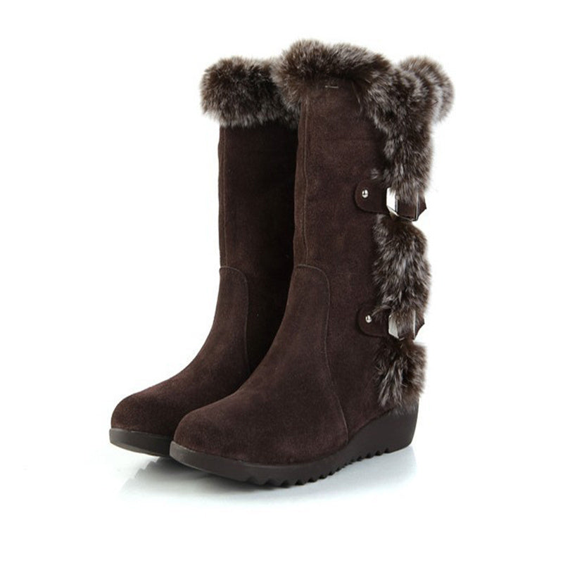 Louise – Bequeme Winterstiefel aus veganem Leder mit Futter für Frauen