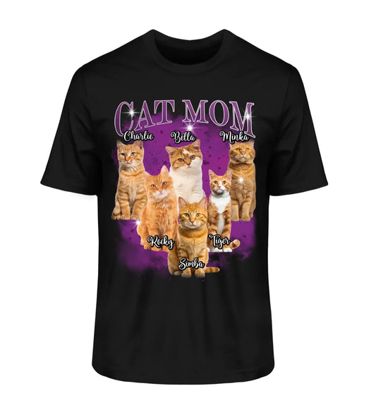 Melissa – Vintage Grafik T-Shirt "Cat Mom" für Damen