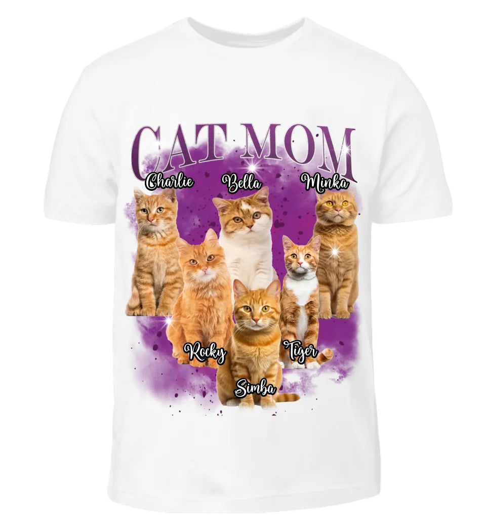 Melissa – Vintage Grafik T-Shirt "Cat Mom" für Damen