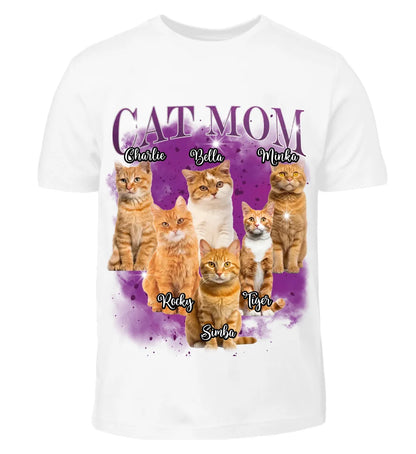 Melissa – Vintage Grafik T-Shirt "Cat Mom" für Damen