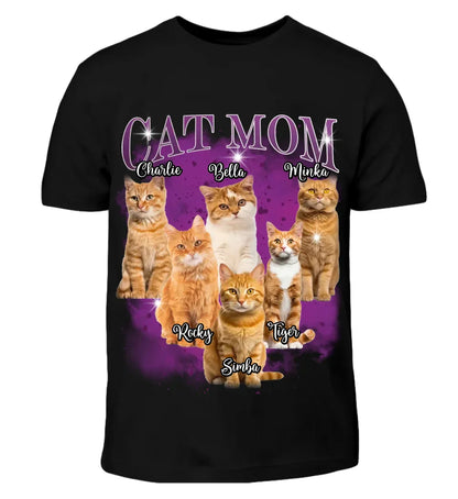 Melissa – Vintage Grafik T-Shirt "Cat Mom" für Damen