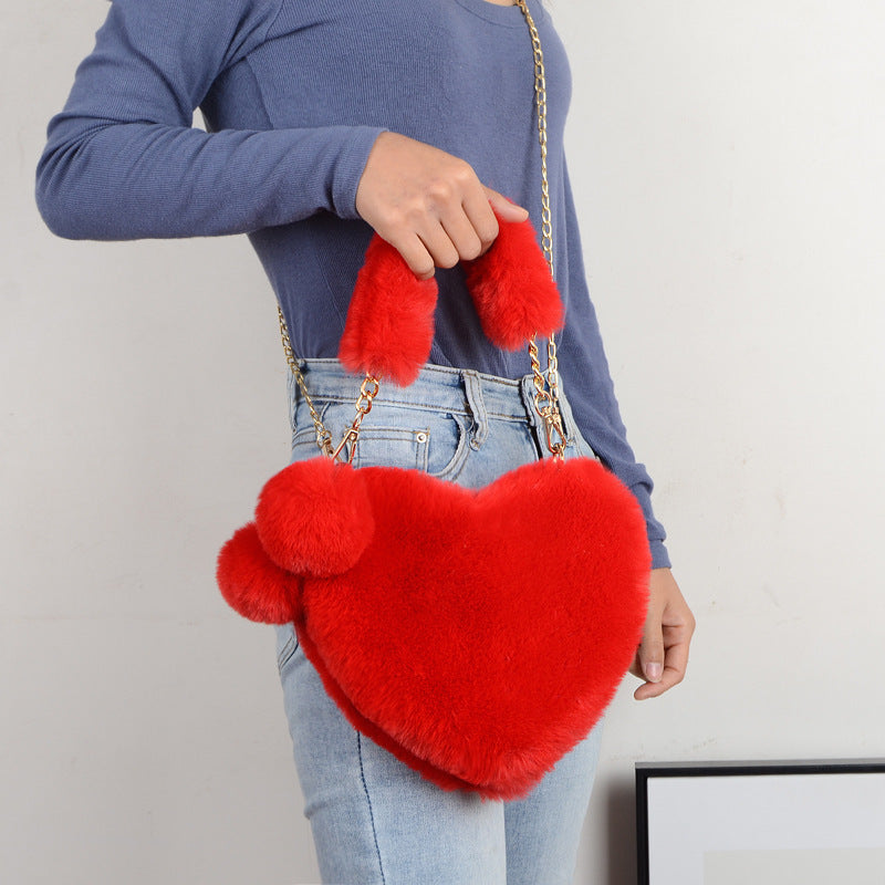 Kimberley – Weiche Plüsch-Handtasche für Frauen zum Valentinstag