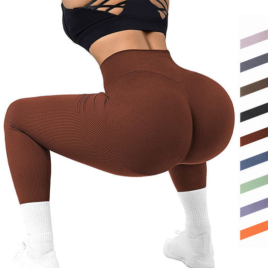 Sharon – Hoch taillierte nahtlose Leggings aus hochwertigem veganem Leder für Frauen