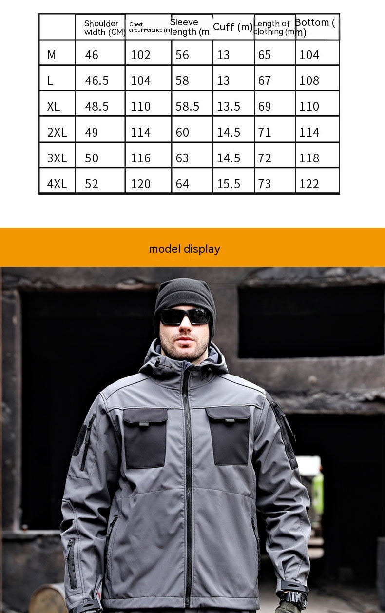 Steven – Taktische Softshell-Jacke Wasserdichter Outdoor-Windbreaker