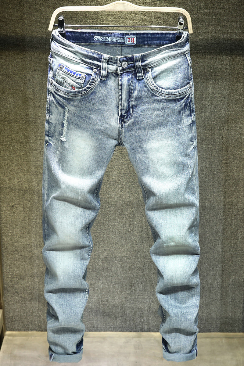 Robbie – Hellblaue Ripped Jeans für Herren