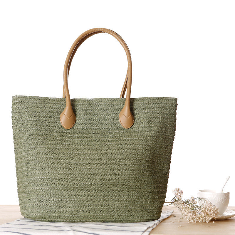 Sandra – Handgefertigte Rattan Strandtasche für Damen