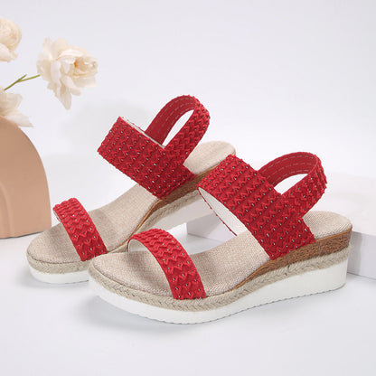 Louise – Sommermode Wedge Sandalen mit offenen Zehen für Damen