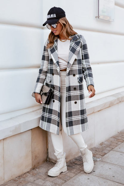 Sue – Plaid Wollmantel für Damen