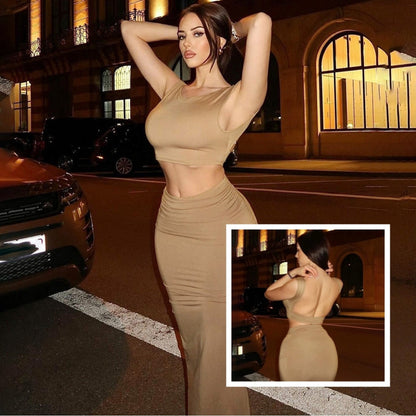 Shannon – Langes Kleid mit Top im Set für Partys im Sommer 2025