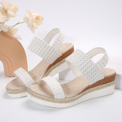 Louise – Sommermode Wedge Sandalen mit offenen Zehen für Damen