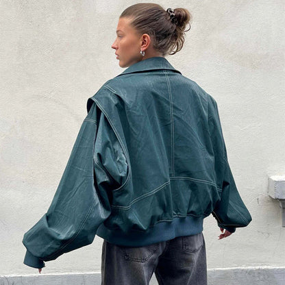 Leah – Coole Damenjacke mit Revers und Reißverschluss