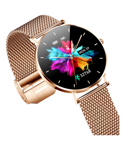 Jessica – Ultra-Dünne Damen-Smartwatch mit Voll-Touch-Display und Vielseitigen Fitness-Funktionen