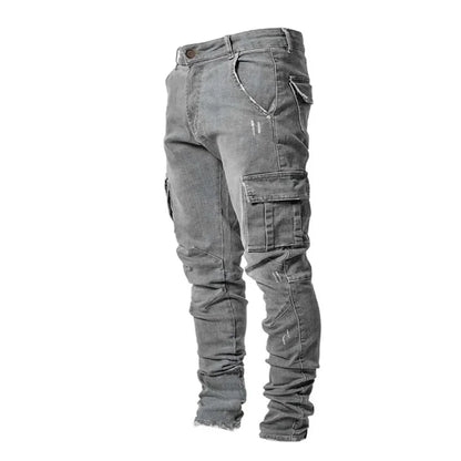 Phil – Schlanke Herren-Cargohose aus Denim