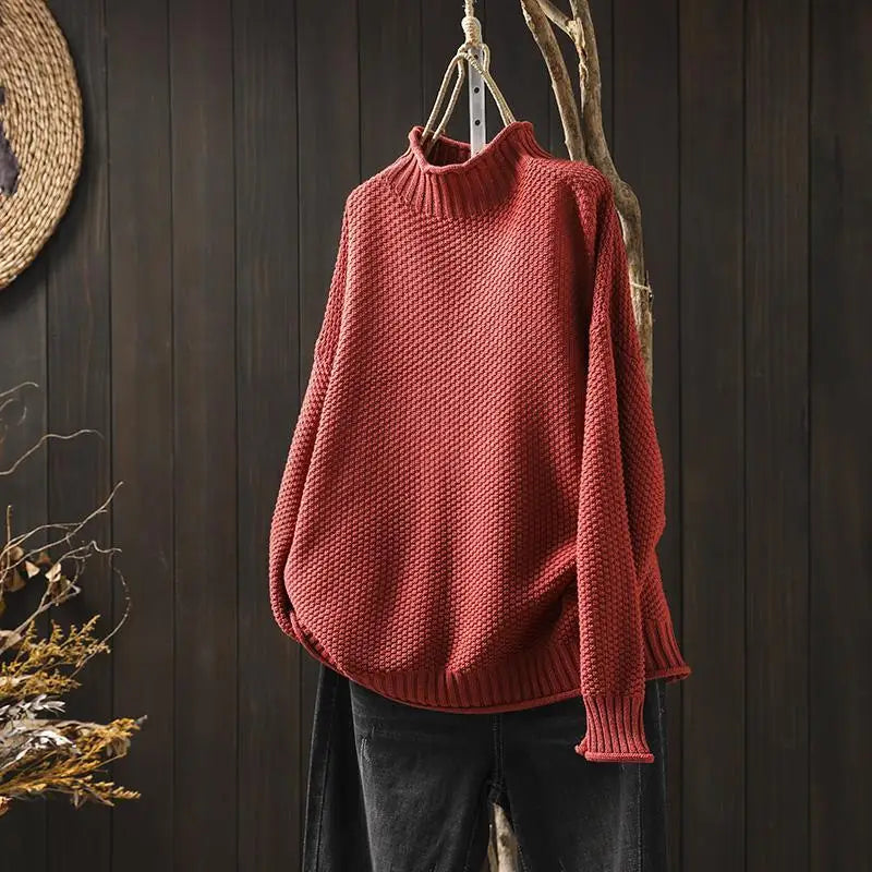 Leah – Damen Strickpullover mit Vintage-Struktur