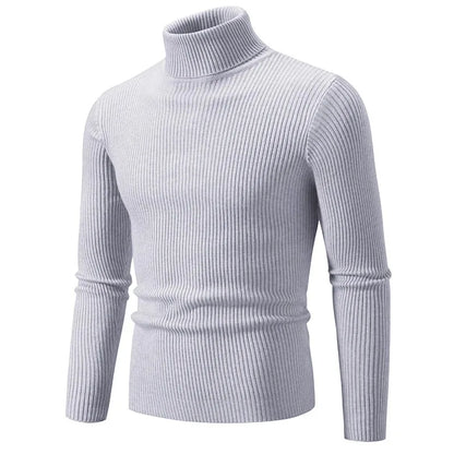 Clive – Warmer Herrenrollkragenpullover mit Streifen