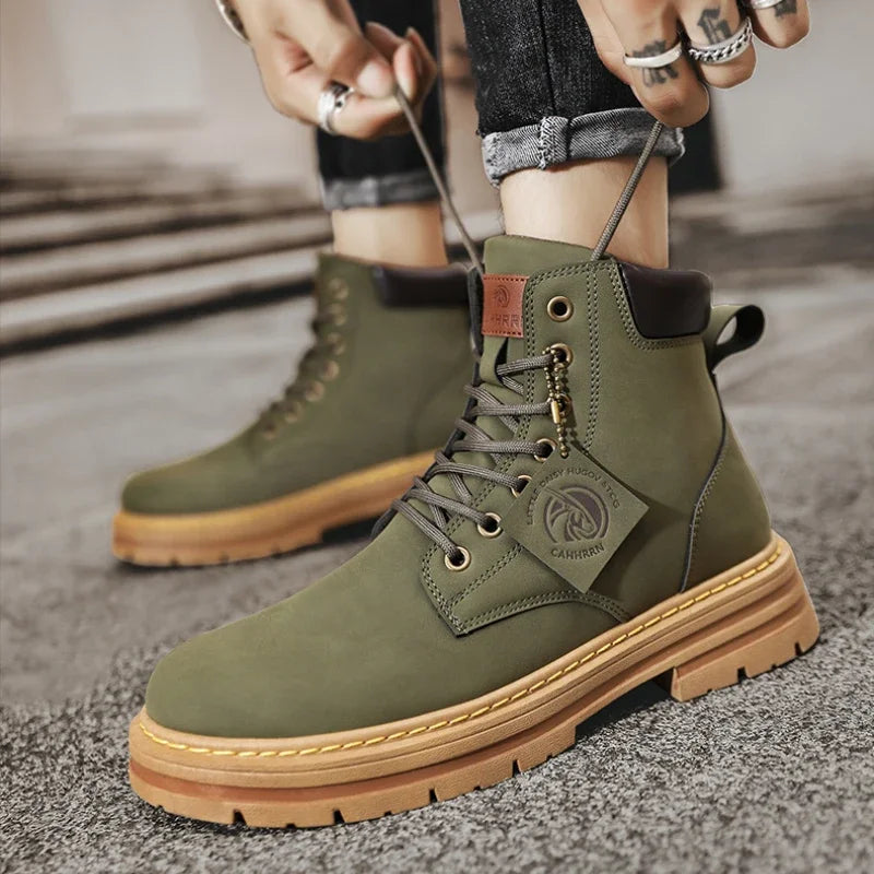 Rick – Winter-Schnürstiefel aus veganem Leder für Herren