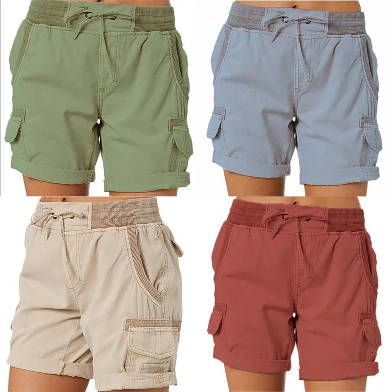 Megan – Damen-Shorts aus Baumwolle und Leinen