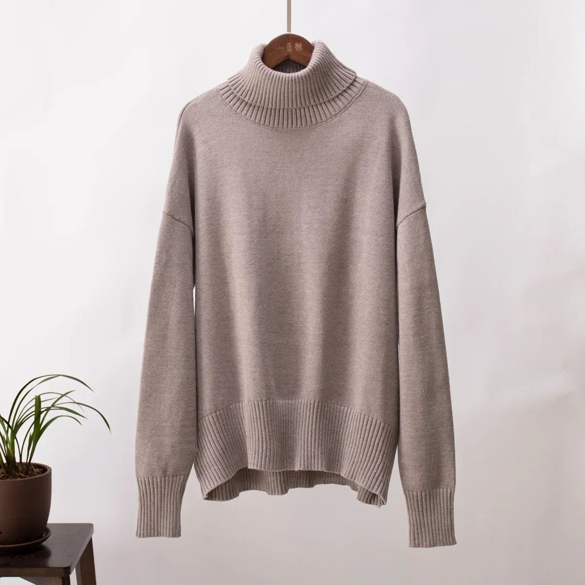 Kelly – Damen Kaschmirpullover mit Hohem Kragen