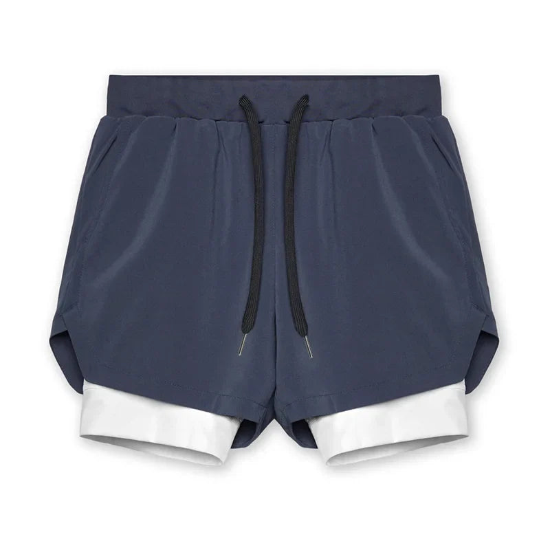 Charles – Atmungsaktive Herren Doppelschicht 2-in-1 Trainingsshorts