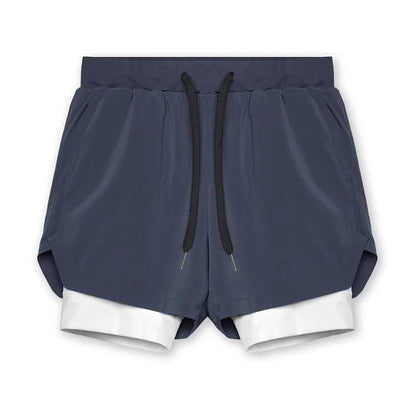 Charles – Atmungsaktive Herren Doppelschicht 2-in-1 Trainingsshorts