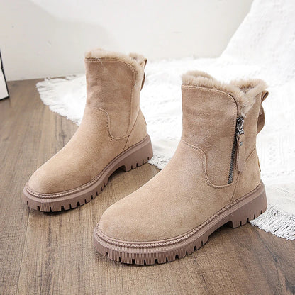 Louise – Damen Mid-Tube Schneestiefel mit Plüsch-Samt