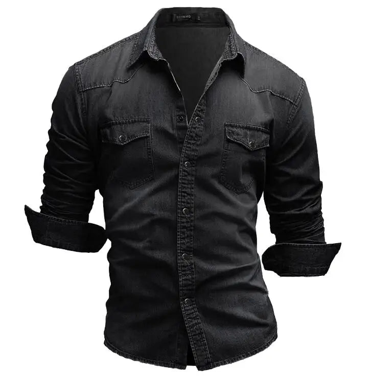 Steve – Herren Langarmshirt aus Denim