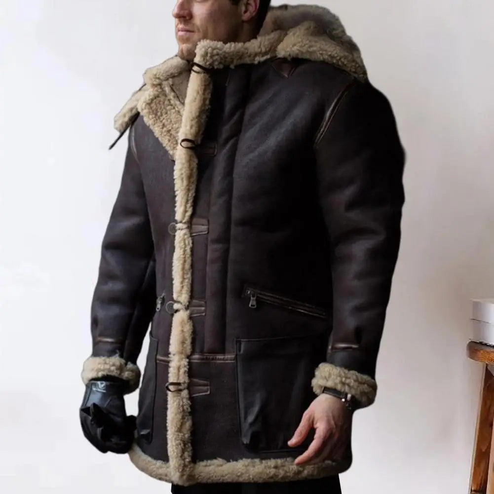 Oliver – Warme Retro-Winterjacke mit Kapuze für Herren