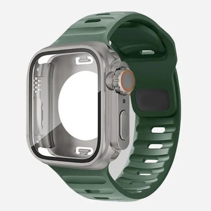 Lisa – Wasserdichtes Unisex-Gehäuse und Silikonband für Apple Watch