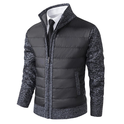 Scott – Hybrid-Steppjacke mit Strickärmeln und Stehkragen