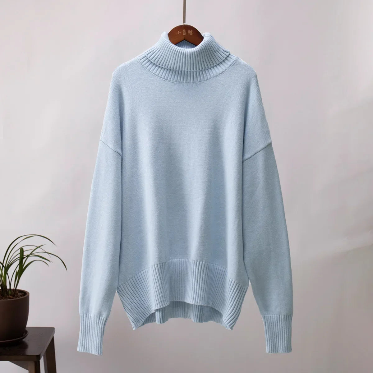 Kelly – Damen Kaschmirpullover mit Hohem Kragen