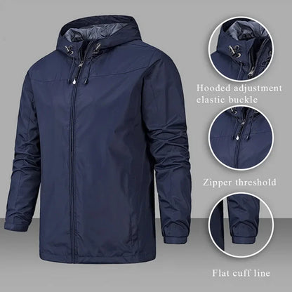 Gavin – Wasserdichte Herrenjacke mit Kapuze für Outdoor-Sportarten