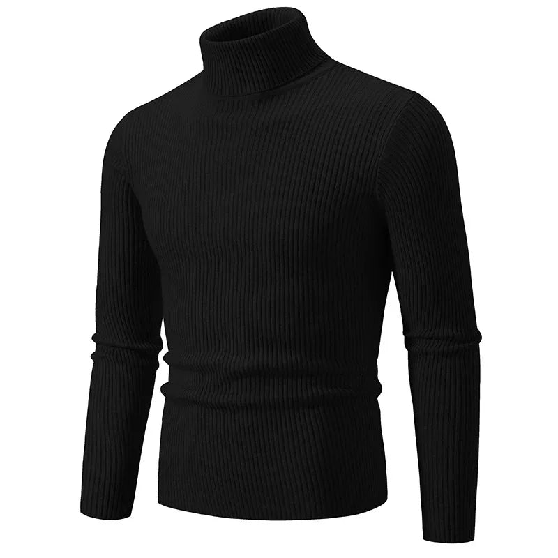 Clive – Warmer Herrenrollkragenpullover mit Streifen