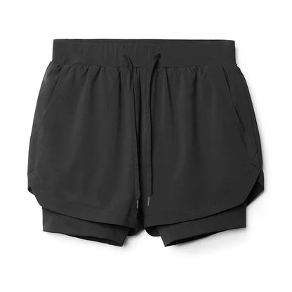 Charles – Atmungsaktive Herren Doppelschicht 2-in-1 Trainingsshorts