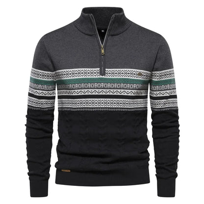 Duncan – Gestreifter Herren-Rollkragenpullover