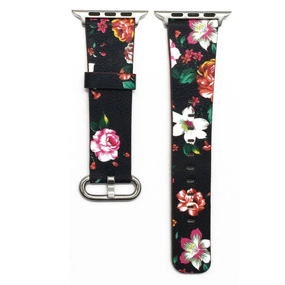 Brenda – Buntes Florales Veganes Lederarmband für Apple Watch