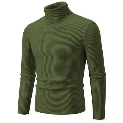 Clive – Warmer Herrenrollkragenpullover mit Streifen