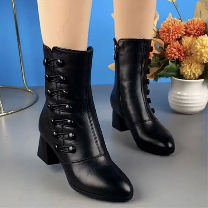 Melanie – Damen Wasserdichte Astronomische Stiefel mit Hohem Absatz