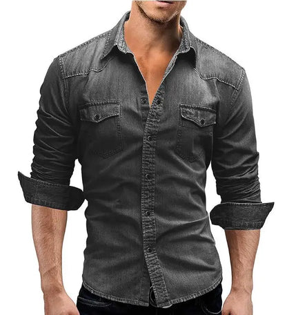 Steve – Herren Langarmshirt aus Denim